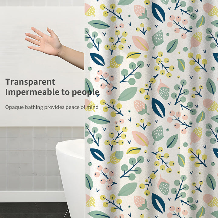 Floral Print Shower Curtain Bowlift