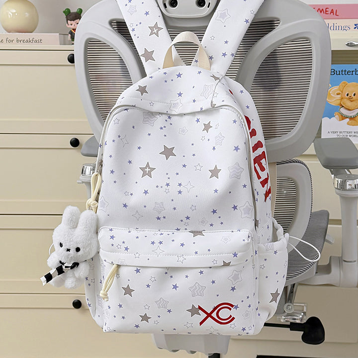 Charming Star Print Bunny Backpack