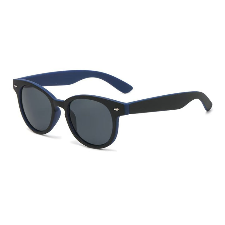 Retro Round Polarized Sunglasses with Lightweight Matte Acetate Frame Bowlift