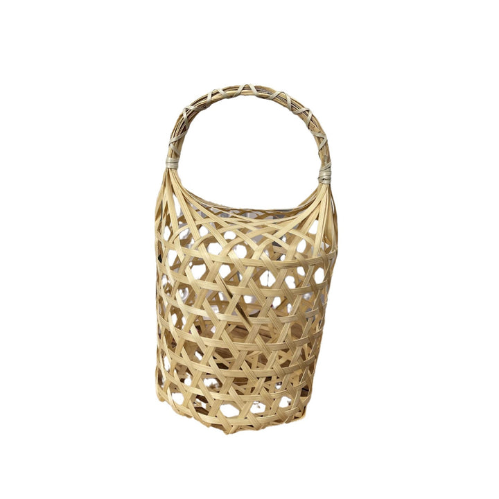 Women braided storage basket with textured design Bowlift