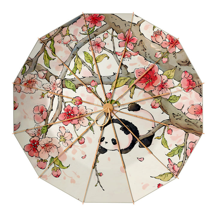 Women's elegant folding umbrella with floral design Bowlift
