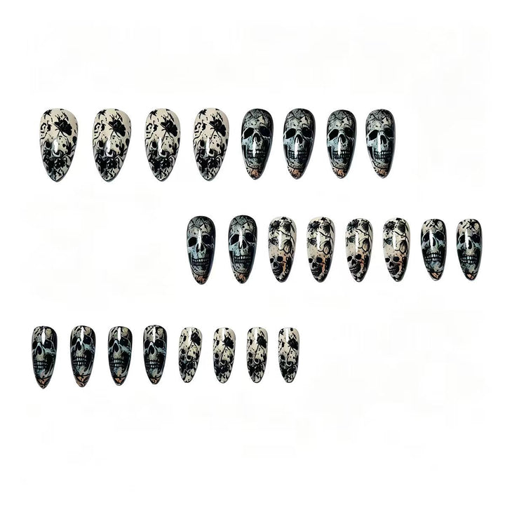 Artistic Skull-Themed Nail Art Bowlift 1788155651