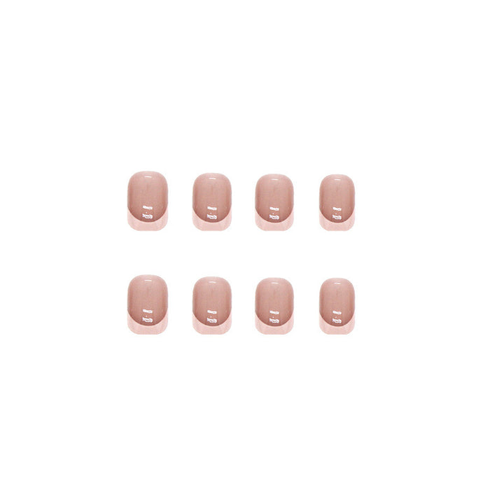 Classic French Tip Press-On Nail Set Bowlift