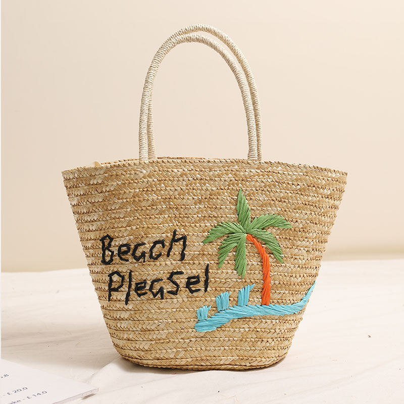 Beach linen bag with personalized embroidery Bowlift