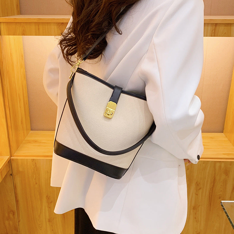 Modern Canvas Shoulder Bag Bowlift