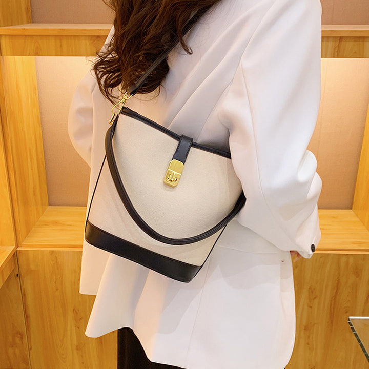 Modern Canvas Shoulder Bag Bowlift