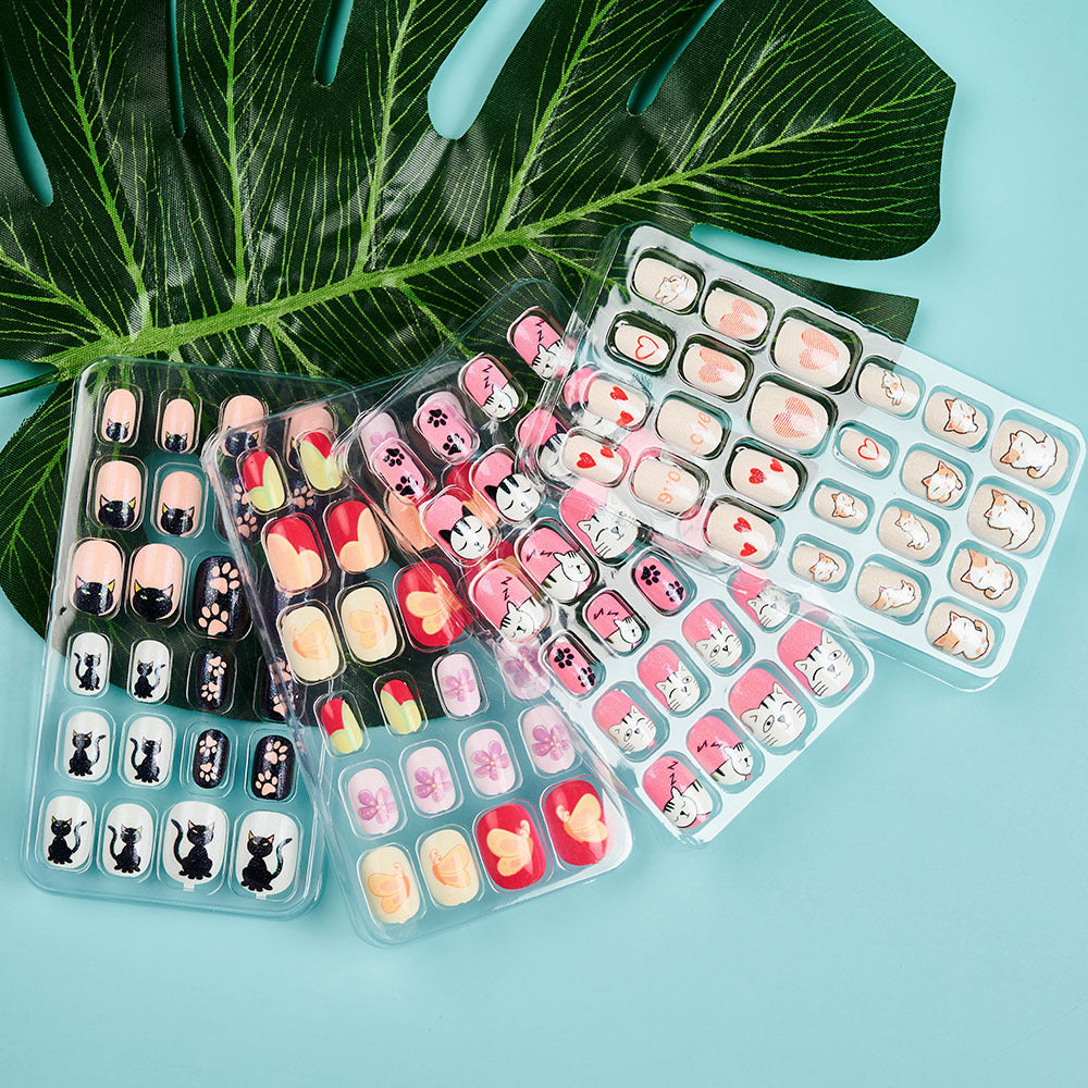 Decorative Animal-Themed Press-On Nails Bowlift
