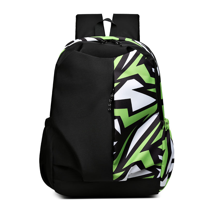 Geometric Print Durable Backpack Bowlift