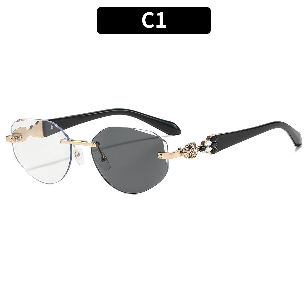 Avant-Garde Half-Moon Sunglasses