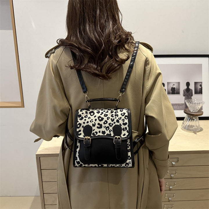 Chic Leopard Print Satchel Crossbody Bag Bowlift