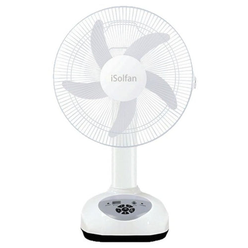 Ladies solar-powered standing fan with remote control and LCD display Bowlift