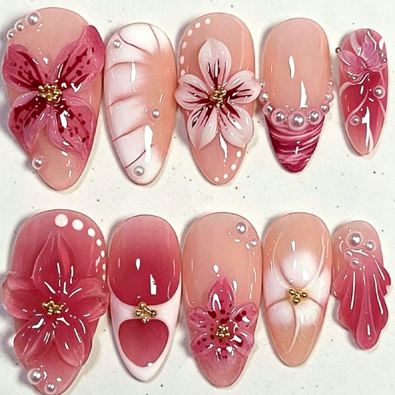 3D Decorative Press-On Nail Set Bowlift