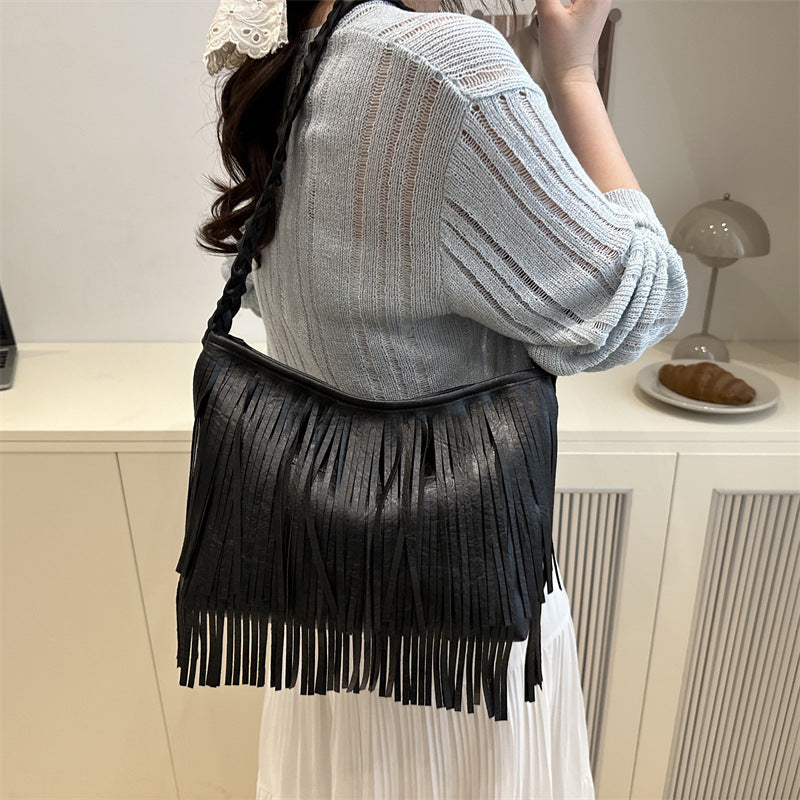 Bohemian Fringe Shoulder Bag Bowlift