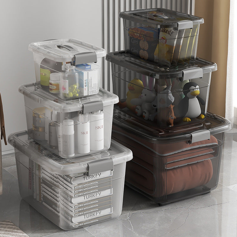 Women's Multifunctional Storage Box with Wheels and Secure Lid Bowlift