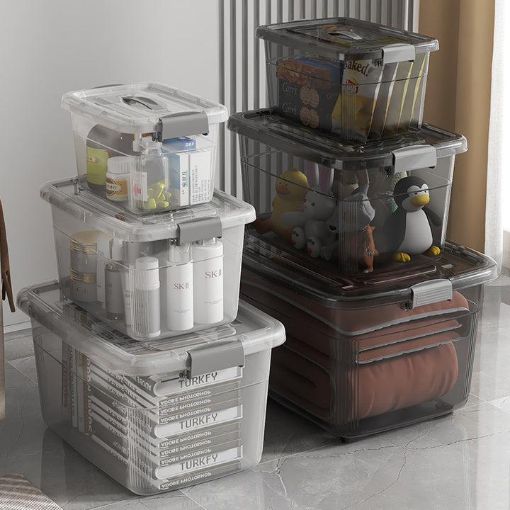 Women's Multifunctional Storage Box with Wheels and Secure Lid Bowlift