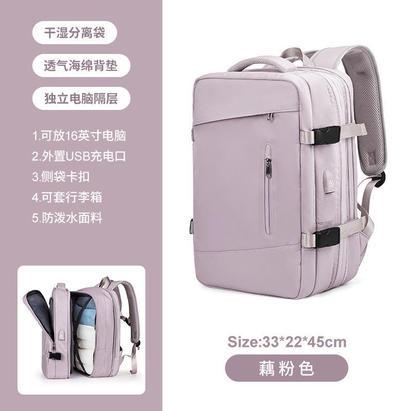Multifunctional Laptop Backpack with USB Charging Port and Water-Repellent Material Bowlift