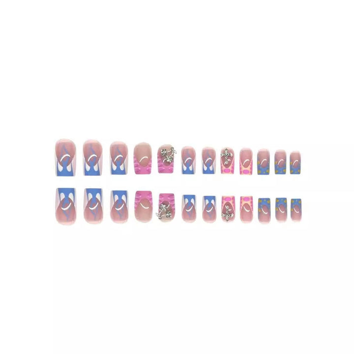 Decorative 3D Press-On Toenail Art Bowlift