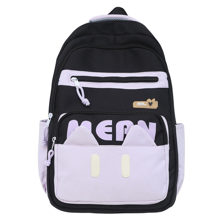 Cute Cat Ears School Backpack Bowlift