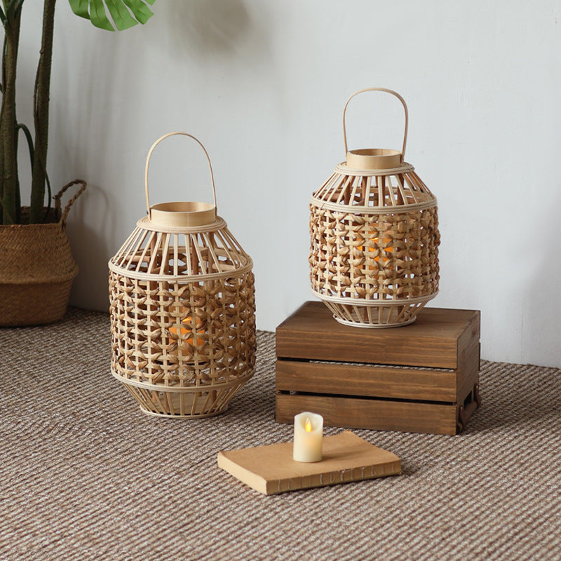 Handcrafted Rattan Lantern Bowlift