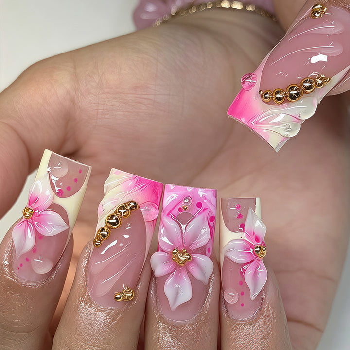 Artistic Floral Nail Art Design Set Bowlift