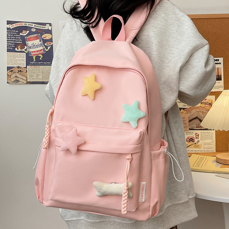 Cute Playful Star-Embellished Backpack