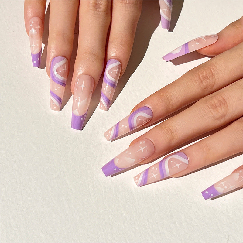 Artful Nail Extensions with Trendy Ombre Design Bowlift