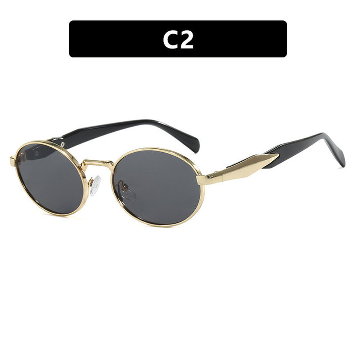Women's fashionable sunglasses in elegant oval design with trendy accents Bowlift