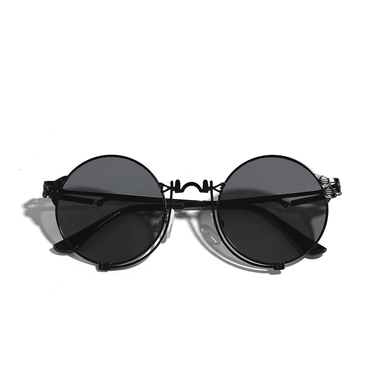 Ladies fashionable round sunglasses with high-quality metal frame Bowlift