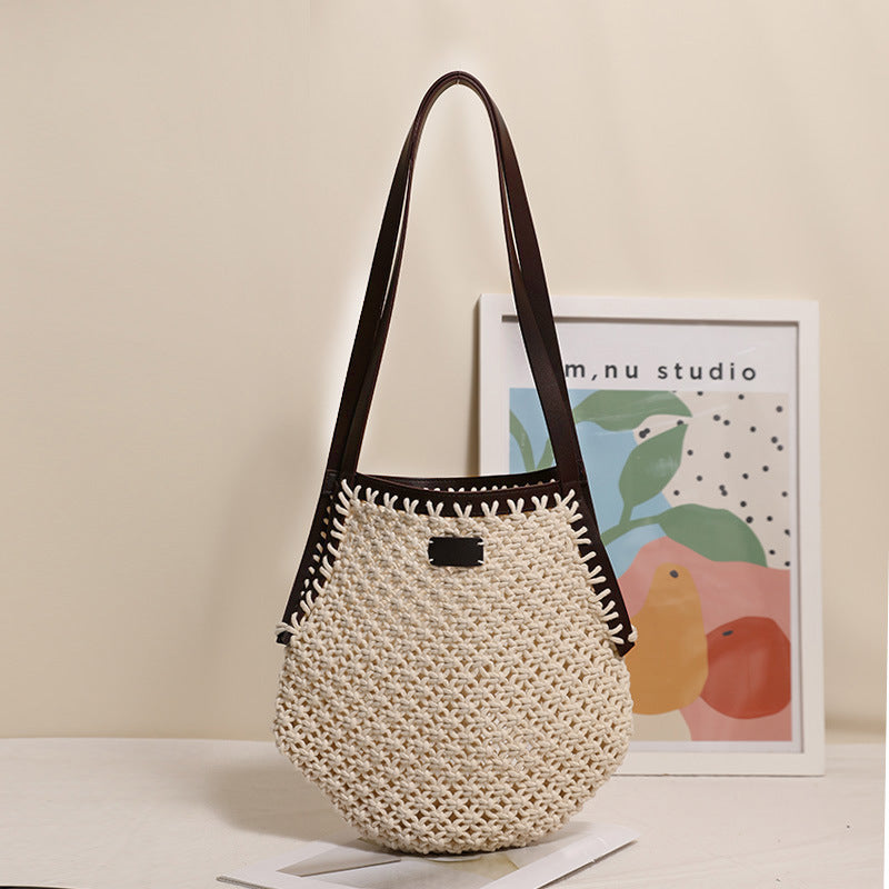 Hand-knotted tote bag with sturdy leather handles Bowlift