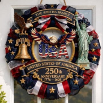 Unisex nan patriotic anniversary commemorative circular resin wall plaque with high-relief eagle Liberty Bell and Statue of Liberty personalization Bowlift