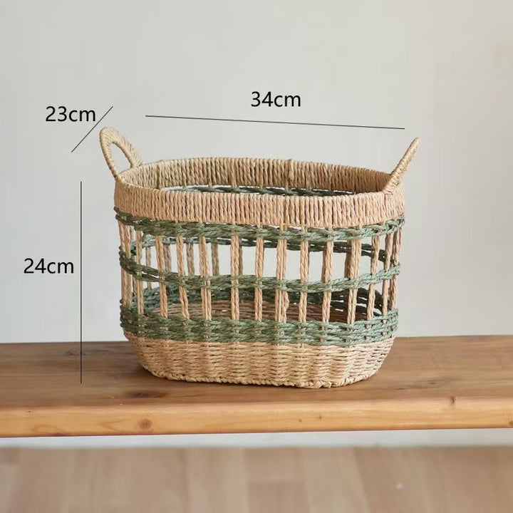 Decorative basket made of woven natural material Bowlift