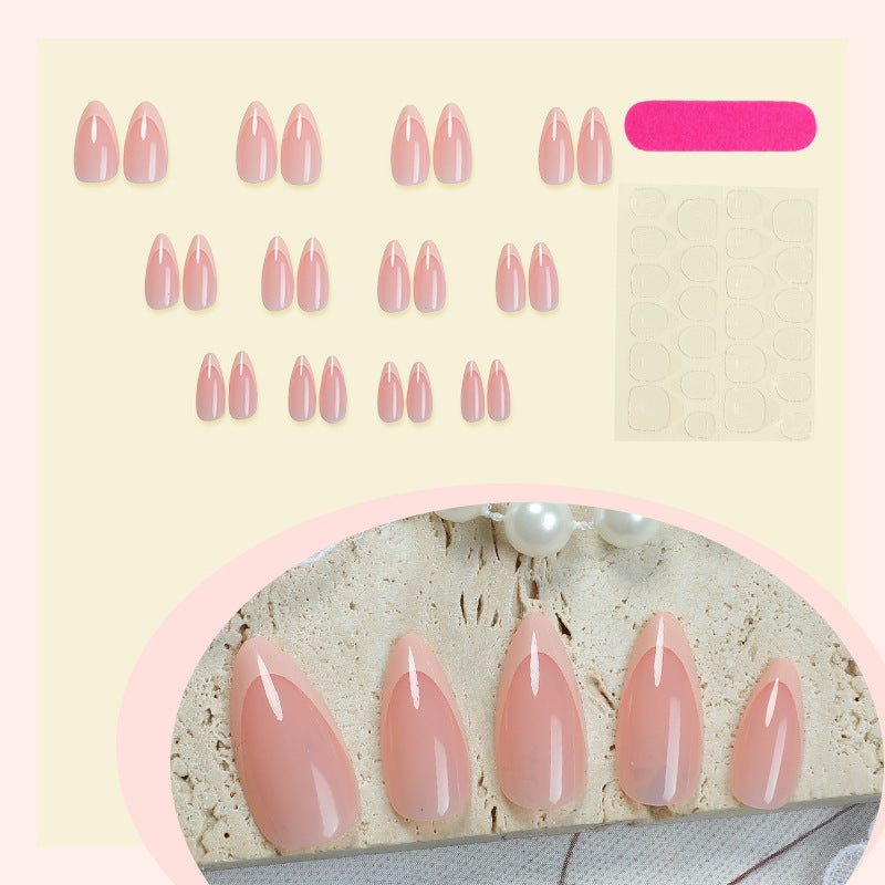 Artificial nail set with elegant French design Bowlift