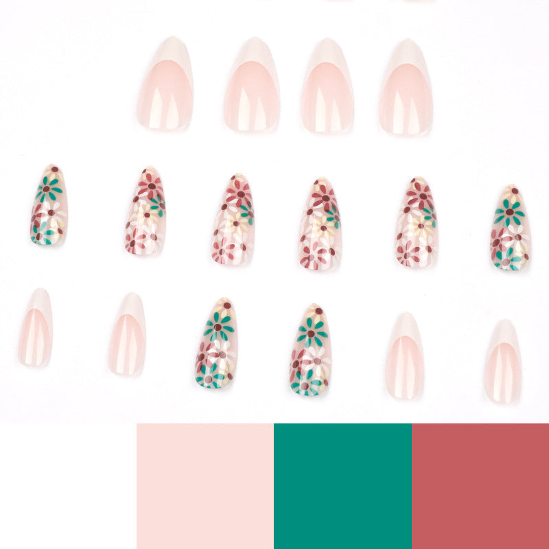Artful nails with floral design Bowlift