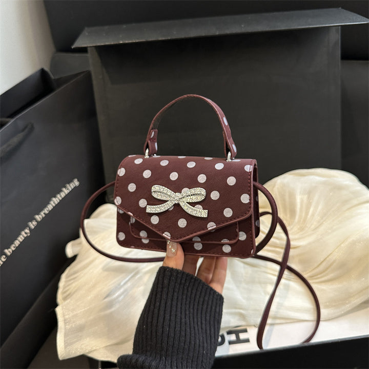 WoElegant Polka Dot Handheld Satchel Bag Bowlift