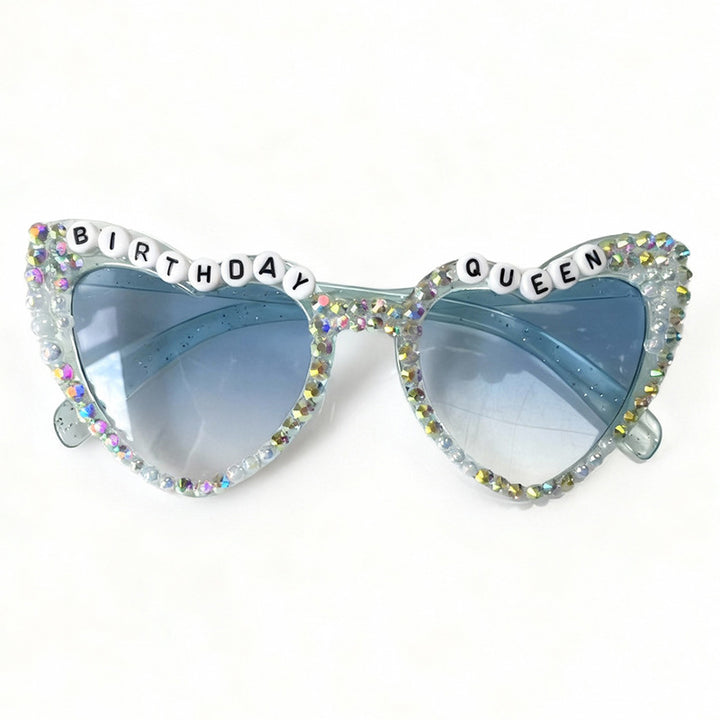 Rhinestone-Accented Birthday-Themed Sunglasses Bowlift