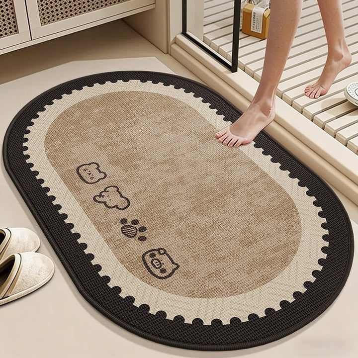 Absorbent Bathroom Rug Bowlift