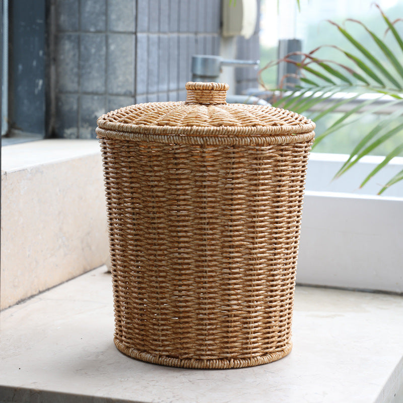 Unisex Round Laundry Storage with Sturdy Woven Bowlift