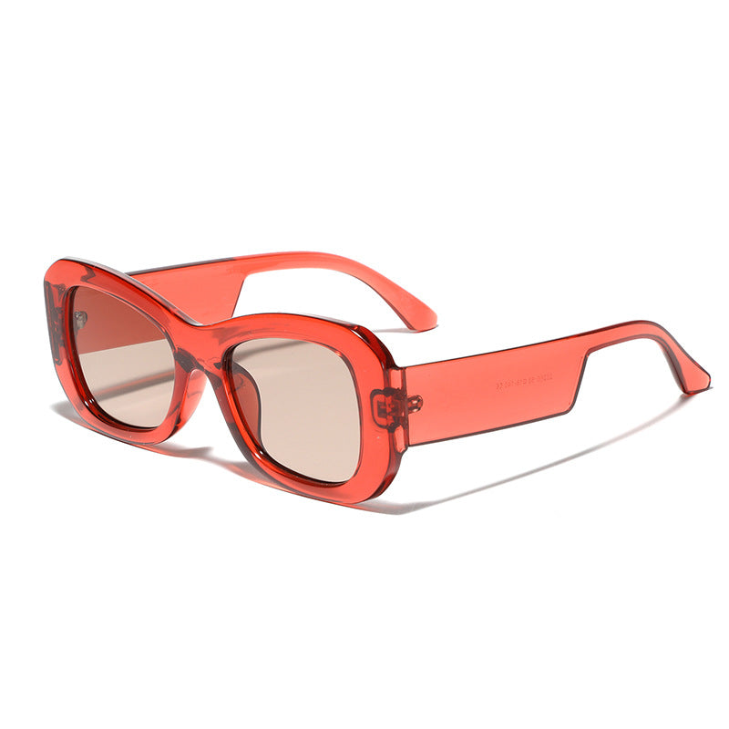 Women's modern square sunglasses with transparent frame Bowlift