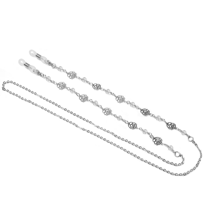 Fashionable glasses holder chain with floral design Bowlift