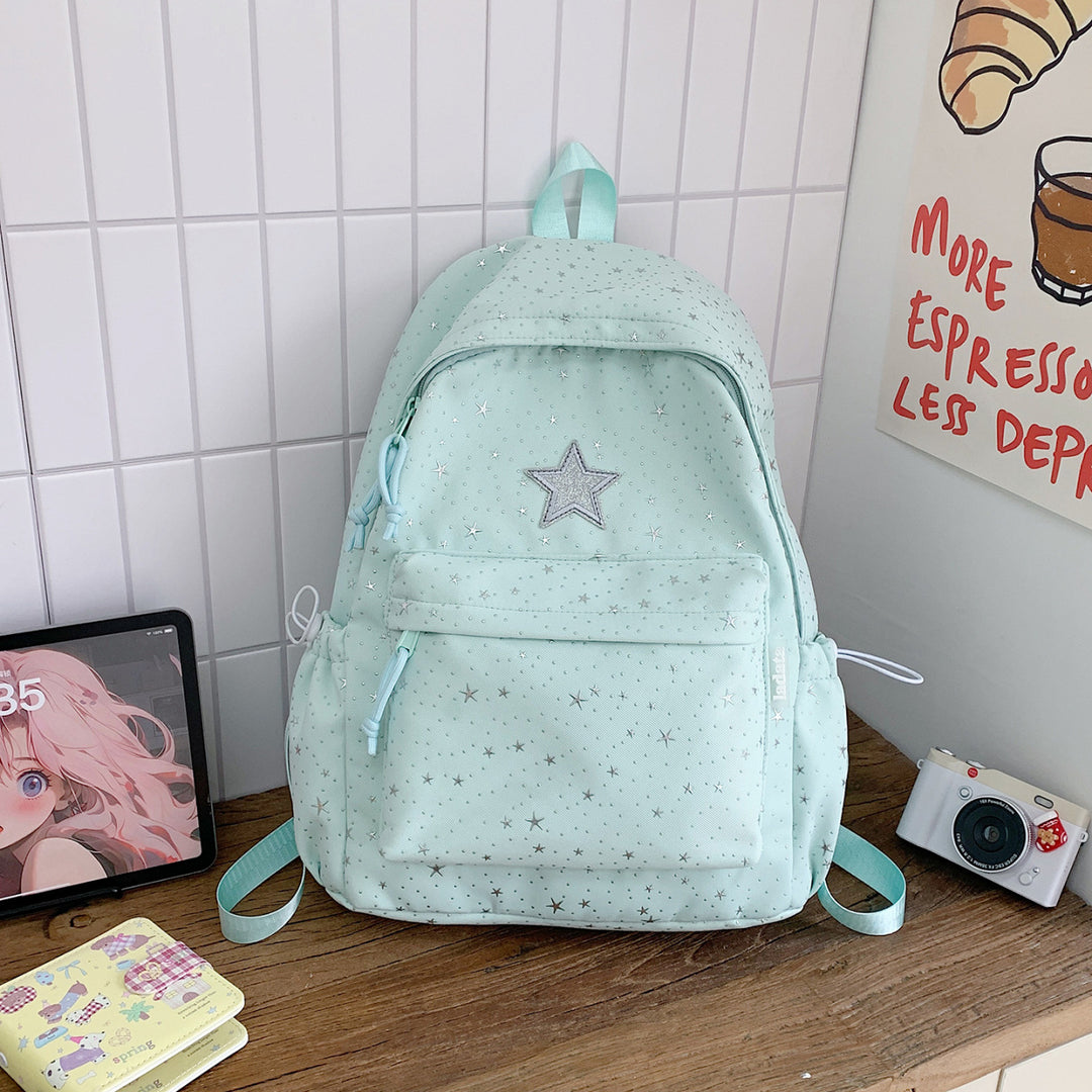 Star-Embellished Casual Backpack