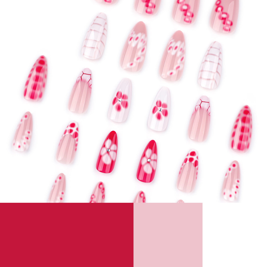 Artistically designed nail extensions in modern design Bowlift