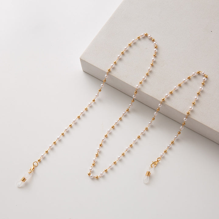 Pearl-Accented Eyewear Chain Bowlift