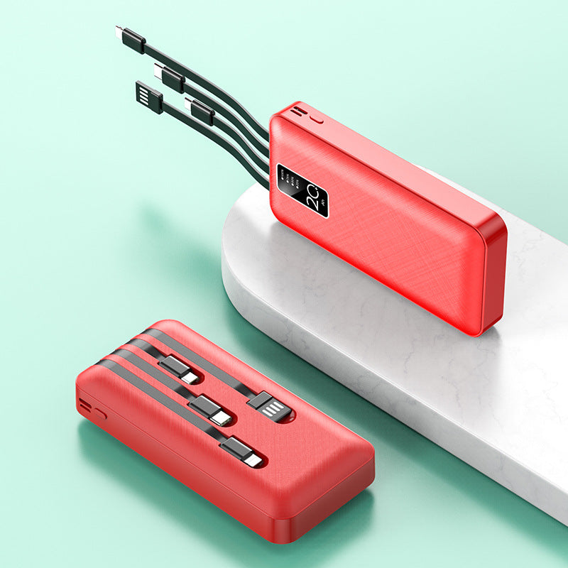 Powerful power bank with integrated multi-cable Bowlift