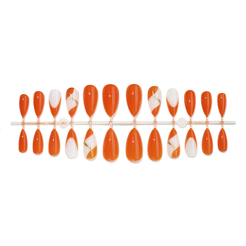 Premium Stylish Press-On Nail Set with Elegant Design Elements Bowlift