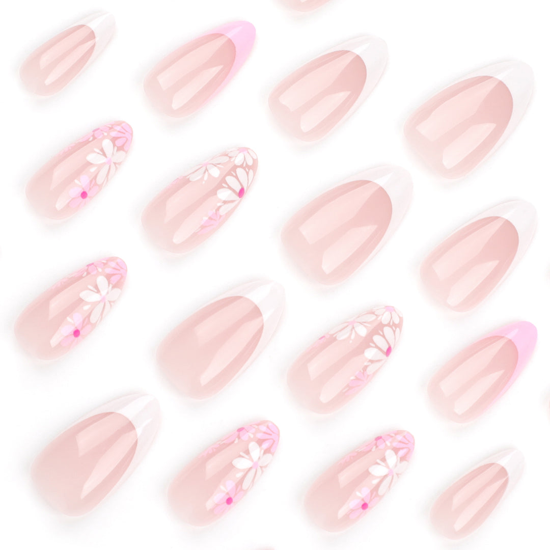 Artful Nail Art with Floral Accents Bowlift