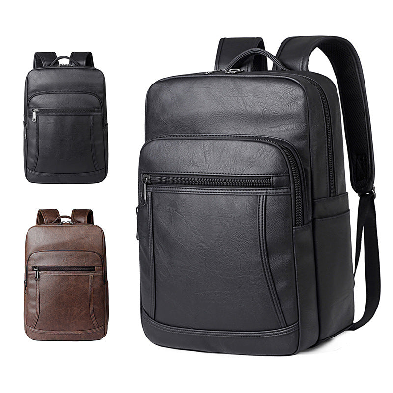 Elegant Backpack Made of Faux Leather with Multiple Compartments Bowlift