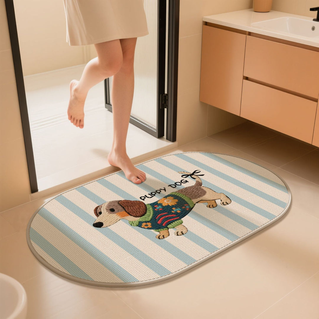 Cute Animal-Themed Bath Mat Bowlift