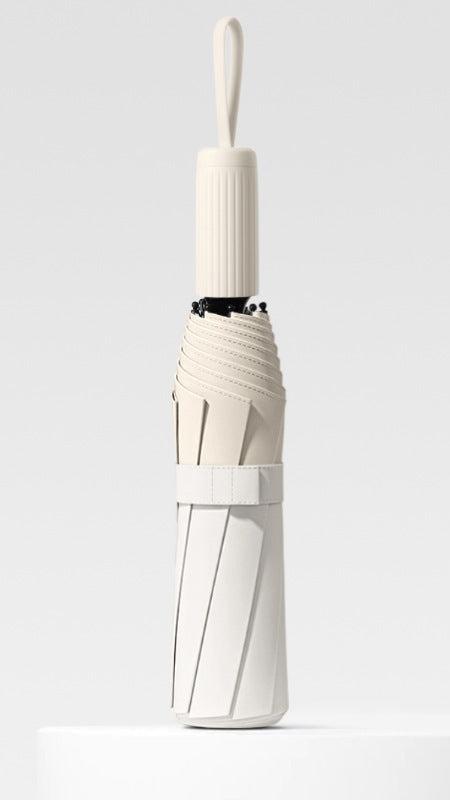 Ladies Automatic Folding Umbrella with Ergonomic Handle and Double-Layer Construction Bowlift