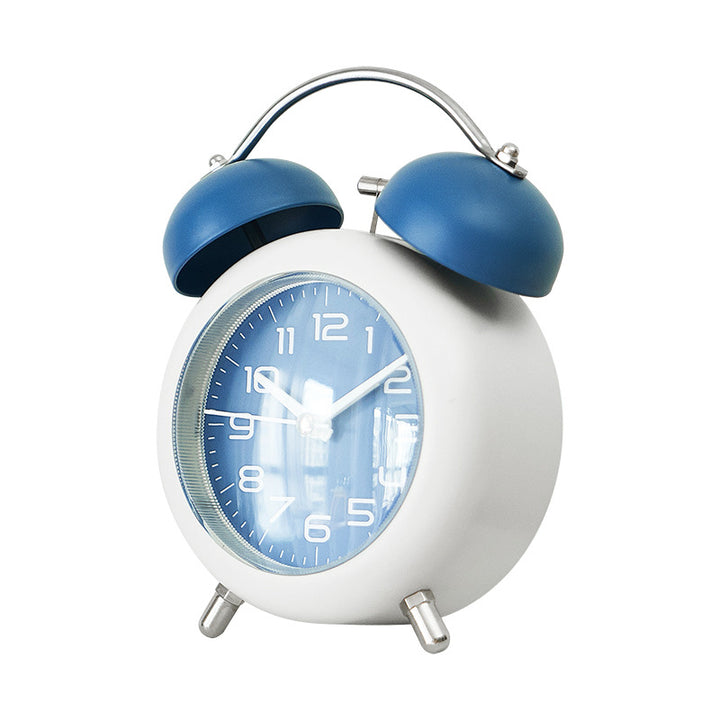 Elegant analog alarm clock with double bells and large dial Bowlift