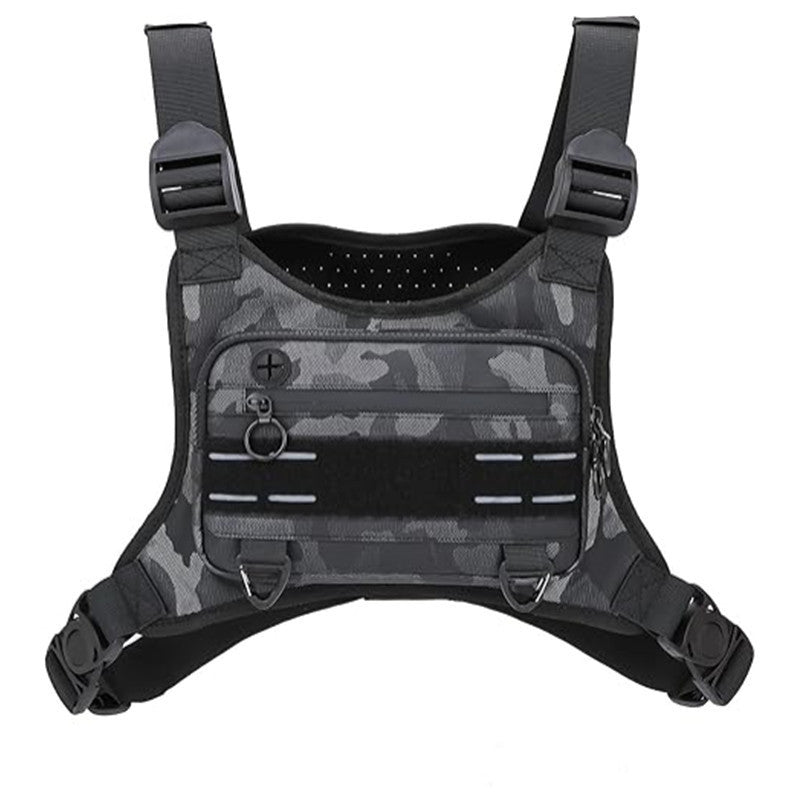 Multifunctional vest with adjustable straps and numerous pockets Bowlift
